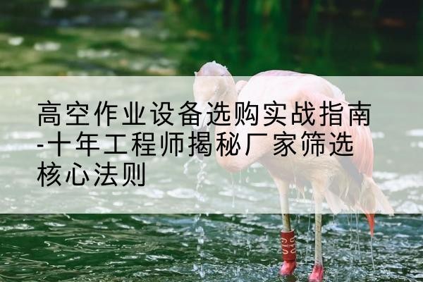 三水剪叉式升降机厂家-高空作业设备选购实战指南-十年工程师揭秘厂家筛选核心法则